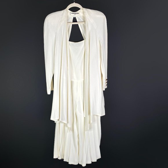 Vintage Sonia Rykiel White Pants Suit Set - Picture 1 of 10